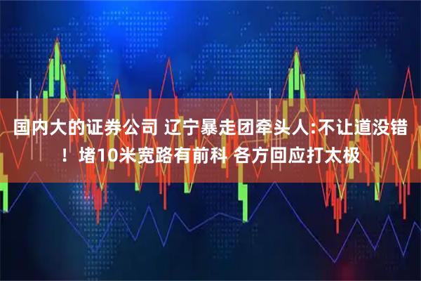 国内大的证券公司 辽宁暴走团牵头人:不让道没错！堵10米宽路有前科 各方回应打太极